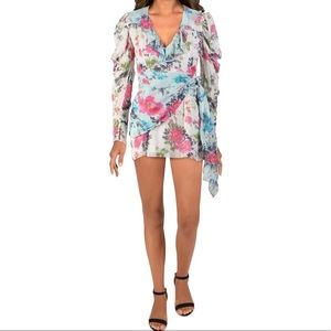 NWT Rococo Sand Floral Print Tie Waist Mini Dress